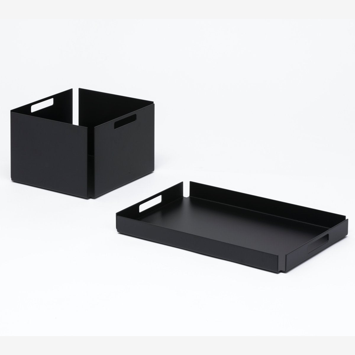 black designer storage containers