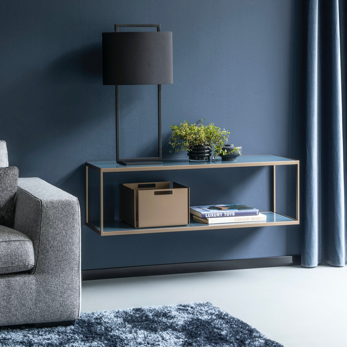 luxury wall shelving unit - living room design