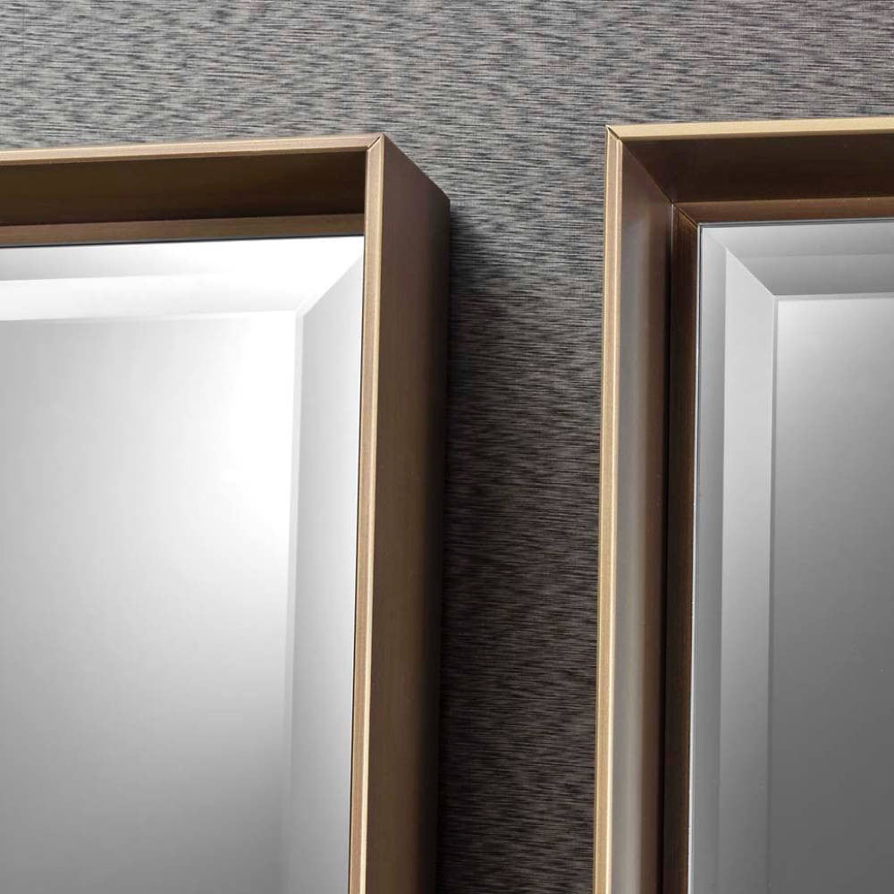 luxury mirror with bronze metal frame