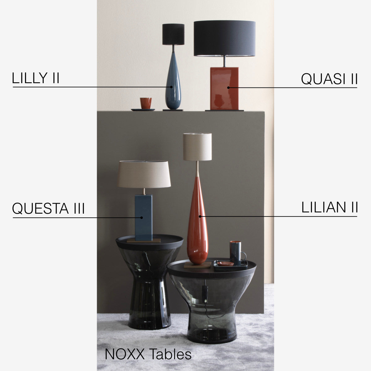 German Designer table lamps