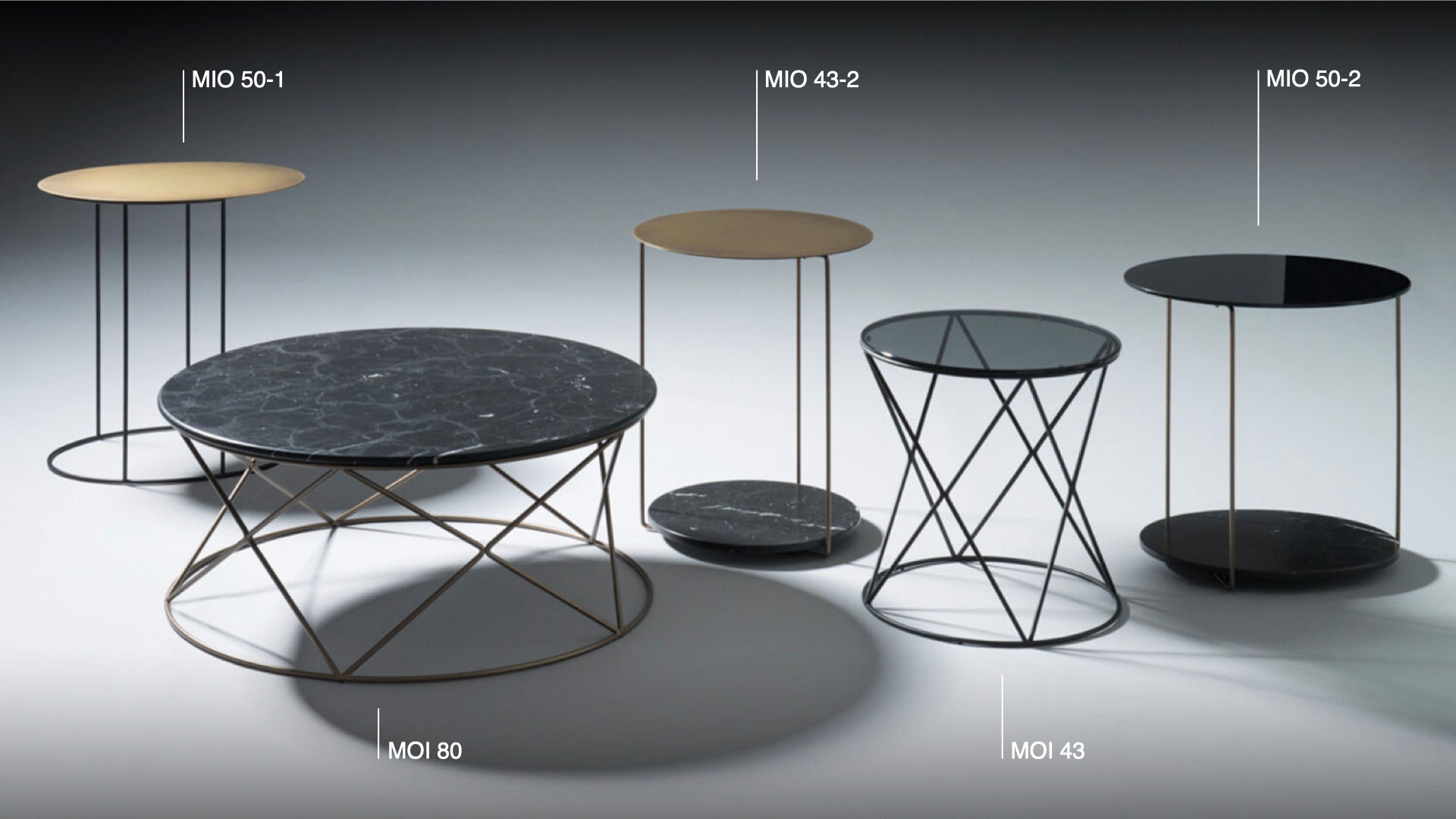 MIO and MOI tables by Christine Kröncke Interior Design