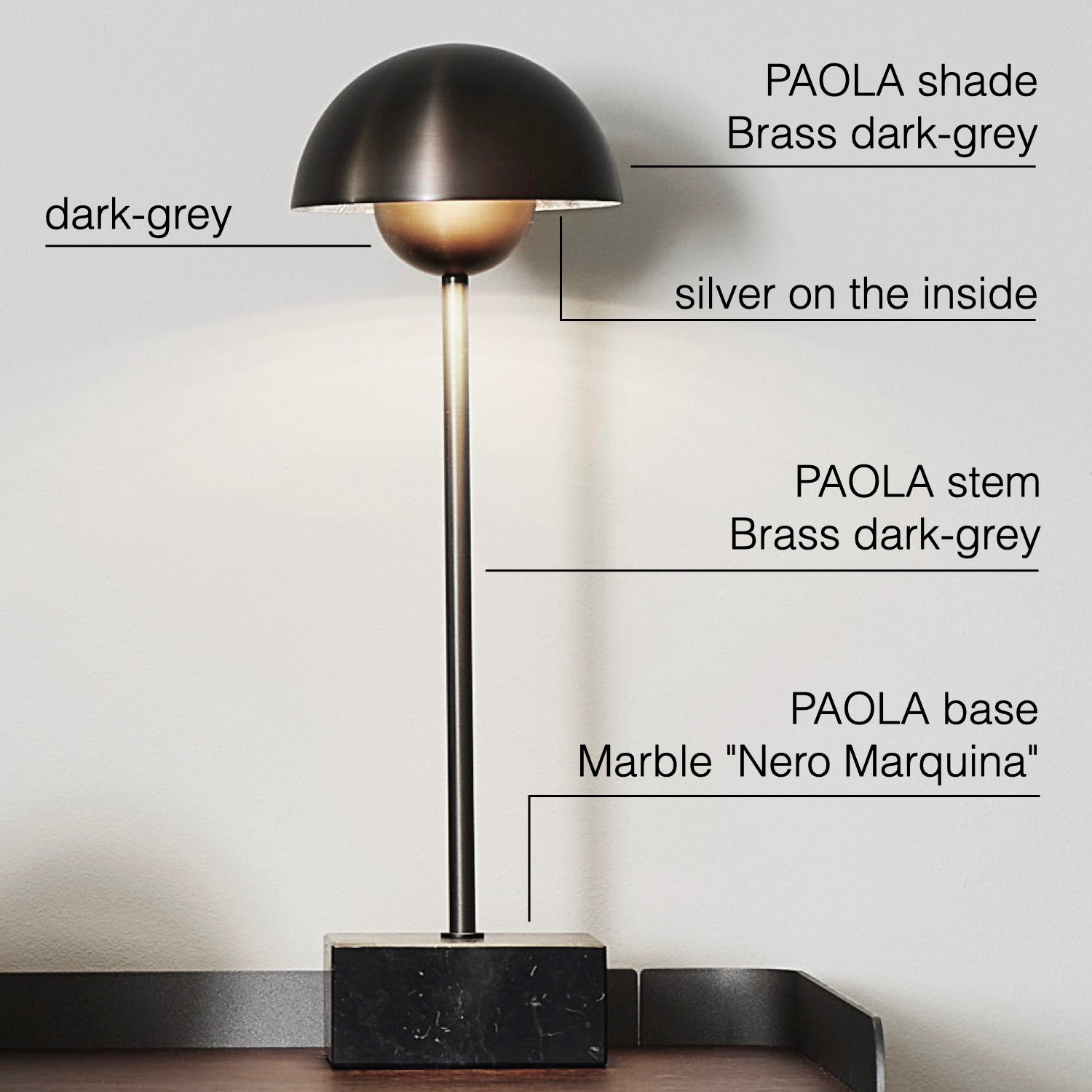PAOLA table lamp by Christine Kröncke Interior Design