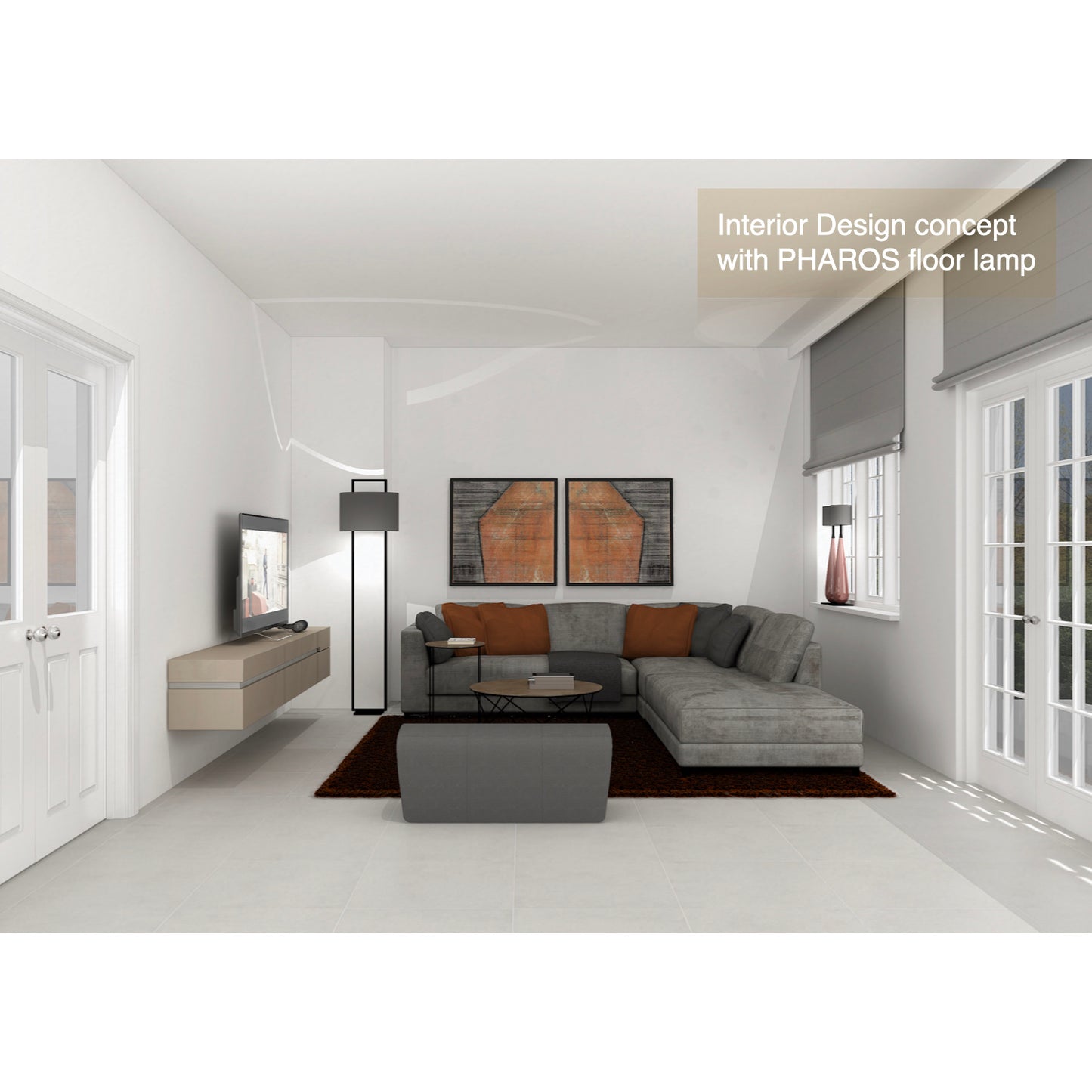 Interior Design concept with PHAROS floor lamp