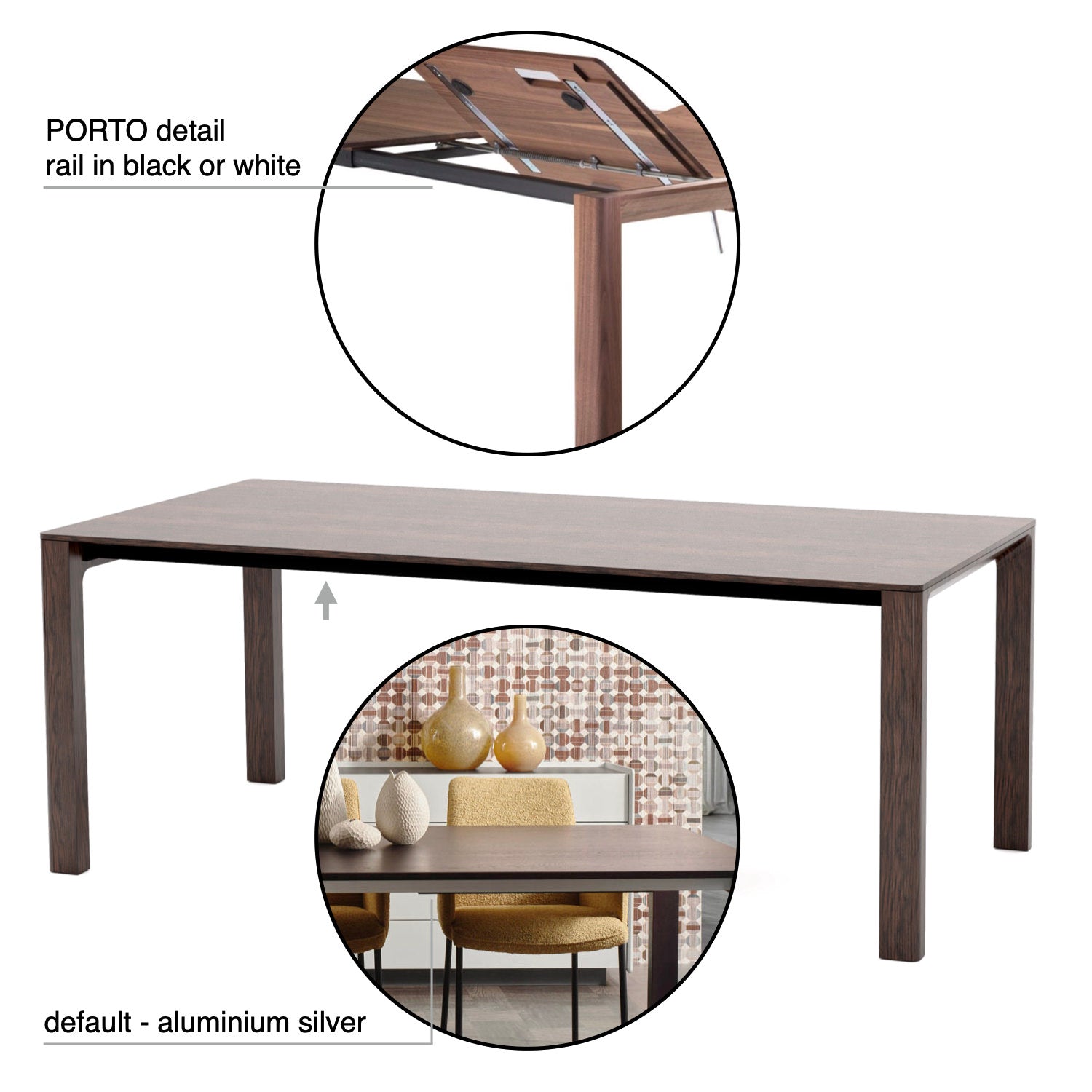 PORTO table detail - Christine Kröncke Interior Design